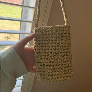 Old Navy Tan Weaved Thatch Crossbody bag